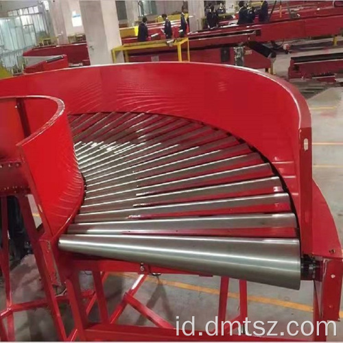 Membalik konveyor untuk kotak